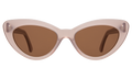 Front view of Pamela Sunglasses in Thistle/Brown Flat