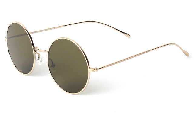 Porto Cervo Sunglasses side view in Gold / Brown Lenses