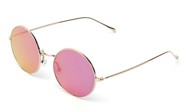 Porto Cervo Sunglasses side view in Gold Pink Mirror