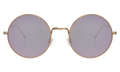 Front view of Porto Cervo Sunglasses in Gold/Rose Mirror