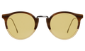 Front view of Portofino Sunglasses in Half/Half Sandrift/Honey See Through