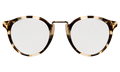 Front view of Portofino Sunglasses in White Tortoise/Silver Mirror