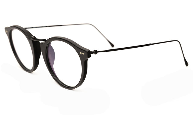 Portofino Optical side view in Matte Black Optical