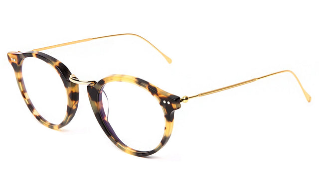 Portofino Optical side view in Tortoise Optical