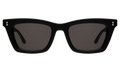 Front view of Portugal Sunglasses in Black/Grey Flat