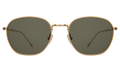 Front view of Prince Sunglasses in Gold/Olive Flat