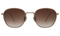 Front view of Prince Sunglasses in Rose Gold/Brown Flat Gradient