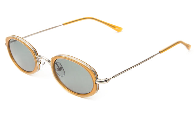 Ravello Sunglasses side view in Mustard/Matte Silver Olive