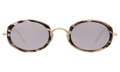 Front view of Ravello II Sunglasses in Clear Charcoal/Gold/Bright Rose Mirror