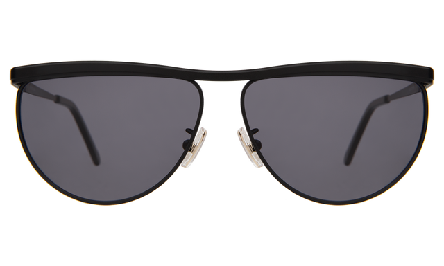 Riviera Sunglasses in Matte Black with Grey