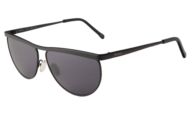 Riviera Sunglasses Side Profile in Matte Black / Grey