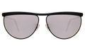 Front view of Riviera Sunglasses in Matte Black/Rose Mirror