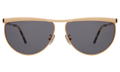 Front view of Riviera Sunglasses in Rose Gold/Grey