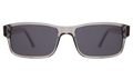 Front view of Rivington Sunglasses in Grey/Grey