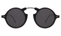 Front view of Roma II Sunglasses in Black/Grey Flat