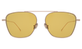 Front view of Samos Sunglasses in Rose Gold/Honey Flat See Through