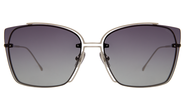 San Isidro Sunglasses in Silver with Grey Gradient