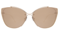 Front view of San Jose Sunglasses in Gold/Rose Mirror