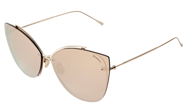 San Jose Sunglasses side view in Gold / Rose Mirror