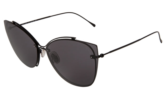 San Jose Sunglasses Side Profile in Matte Black / Grey