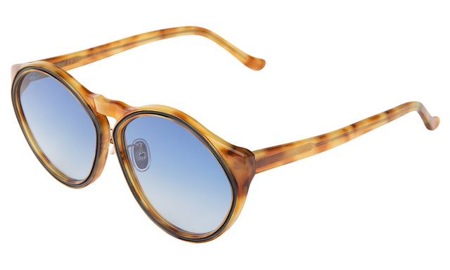 Sandie Sunglasses side view in Amber / Blue Flat Gradient