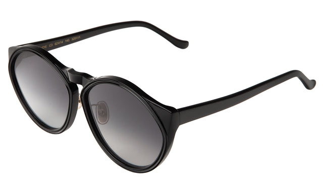 Sandie Sunglasses side view in Black / Grey Flat Gradient