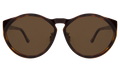 Front view of Sandie Sunglasses in Havana/Brown Flat