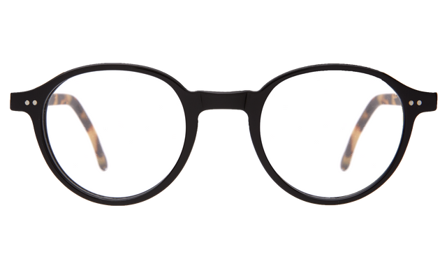 Smith Optical front view in Black/Matte Tortoise Optical