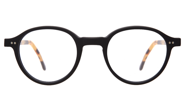 Smith Optical front view in Matte Black/Tortoise Optical