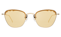 Front view of Sorrento Sunglasses in Gold/Honey Flat See Through