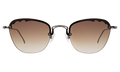 Front view of Sorrento Sunglasses in Gunmetal/Brown Flat Gradient