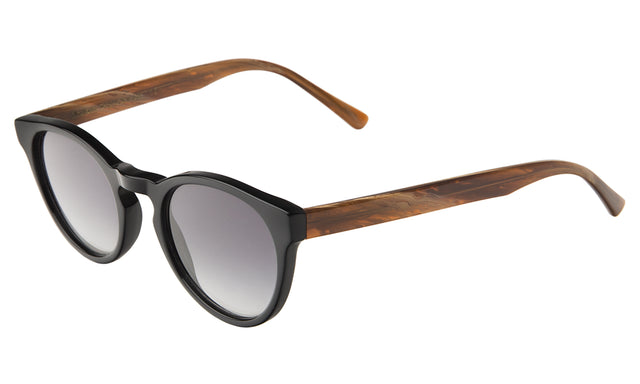 Stanley Sunglasses side view in Black Brown Marble / Grey Gradient