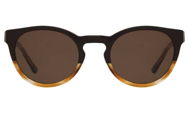 Stanley Sunglasses front view in Half Half Light Sand with Brown