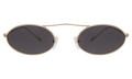 Front view of Sydney Sunglasses in Gold/Grey