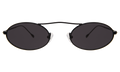 Front view of Sydney Sunglasses in Matte Black/Grey
