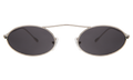 Front view of Sydney Sunglasses in Silver/Grey