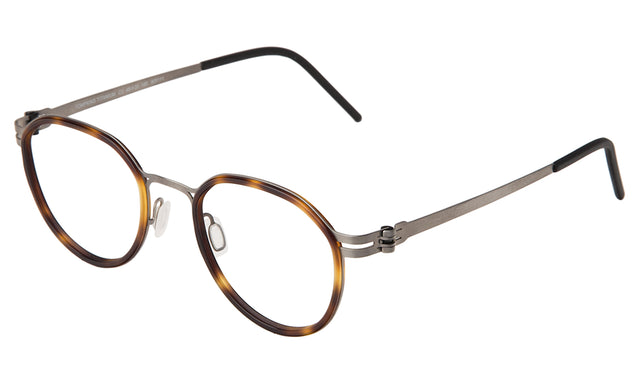 Tompkins Titanium Optical side view in Havana/Matte Gunmetal Optical