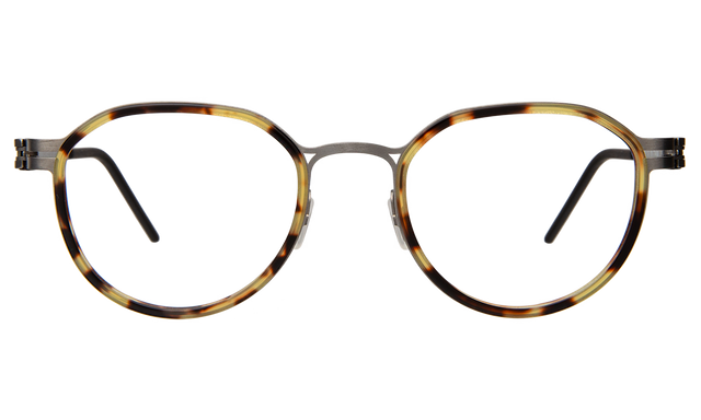 Tompkins Titanium Optical front view in Tortoise/Matte Silver Optical