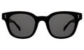 Front view of Vail Sunglasses in Black/Grey Flat