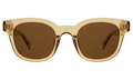 Front view of Vail Sunglasses in Citrine/Brown Flat