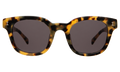 Front view of Vail Sunglasses in Tortoise/Grey Flat
