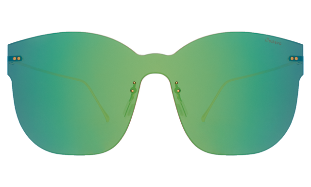 Venice Mask Sunglasses in Emerald with Emerald