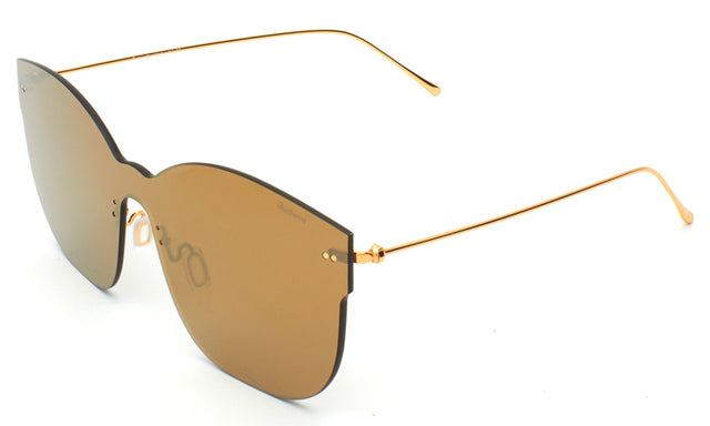 Venice Mask Sunglasses Side Profile in Super Gold / Super Gold