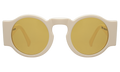 Front view of Waston Sunglasses in Ivory/Honey See Through