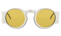 Front view of Waston Sunglasses in White/Honey See Through