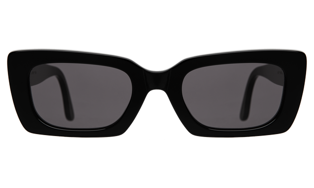 Wilson Sunglasses in Black with Grey Flat