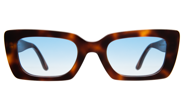 Wilson Sunglasses in Havana with Blue Flat Gradient See Through