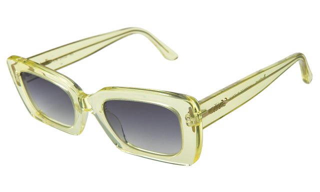 Wilson Sunglasses Side Profile in Neon Lemon / Grey Flat Gradient