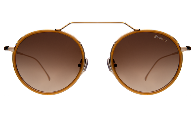 Wynwood Ace Sunglasses in Honey/Gold with Brown Flat Gradient