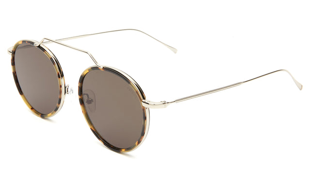 Wynwood Ace Sunglasses side view in Tortoise/Silver / Grey Flat